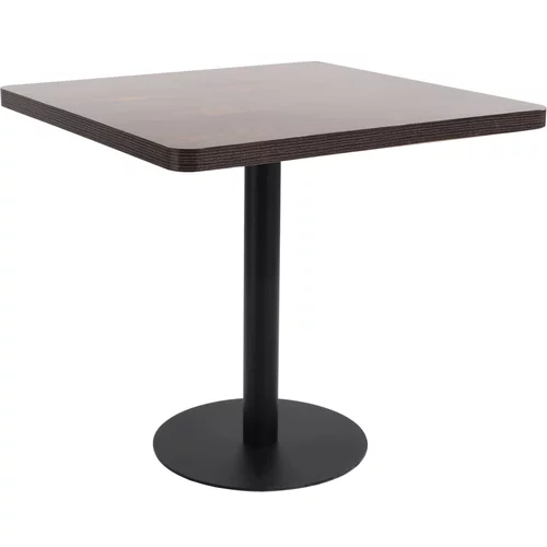 Bistro stol tamnosmeđi 80 x 80 cm mdf