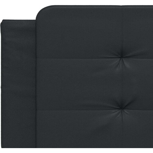 vidaXL Postelja z vzmetnico črna 200x200 cm umetno usnje, (21216146) Cene