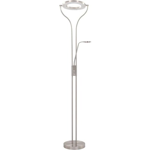VidaXL Stoječa svetilka 18 W srebrna 180 cm z možnostjo zatemnitve, (20618328) Slike
