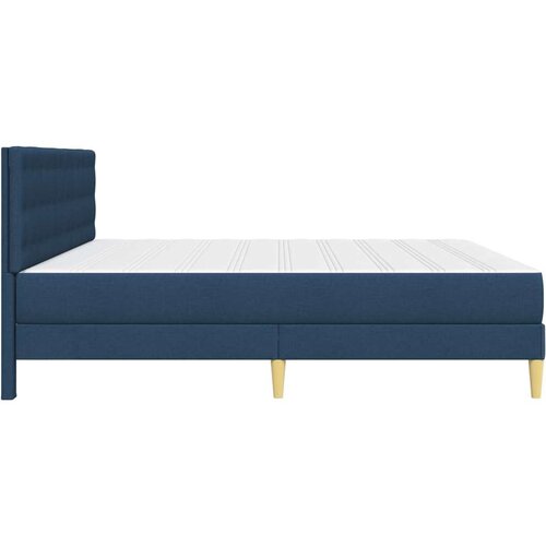  Okvir kreveta s madracem Plava 200 x 200 cm tkanina - Plava 200 x 200 cm Slike