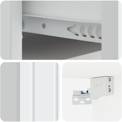 Noćni ormarić za montažu na zid 2 pcs Bijela 49 x 34,5 x 24 cm Slike