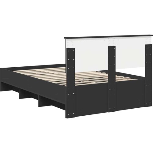  Okvir za krevet Crna 120 x 123 cm Konstruirano drvo - Crna 120 x 190 cm Slike
