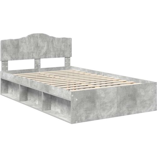  Okvir za krevet Beton 120 x 190 cm Čvrsto borovo drvo Slike