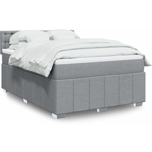 vidaXL Krevet s oprugama i madracem svjetlosivi 140x190 cm od tkanine Cijene