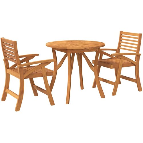  3-dijelni vrtni blagovaonski set od masivnog bagremovog drva Smeđa &amp;Oslash; 85 cm Slike