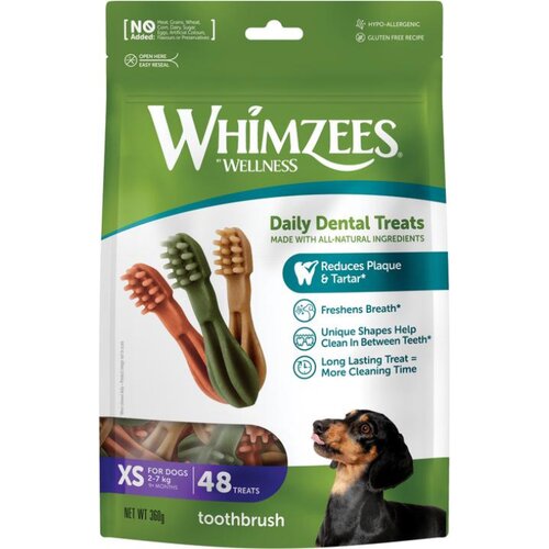 Whimzees poslastica za pse četkica Star XS, 48 komada Slike