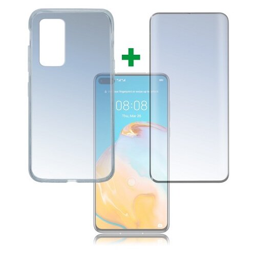 4SMARTS 360&deg; za&scaron;čita s kaljenim steklom in silikonskim etuijem za Huawei P40 Cene