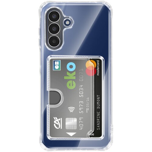 AVIZAR Etui za Galaxy A17 z vgrajenim držalom za kartice in okrepljeni kotički, Prozorna, (5000274369) Cene