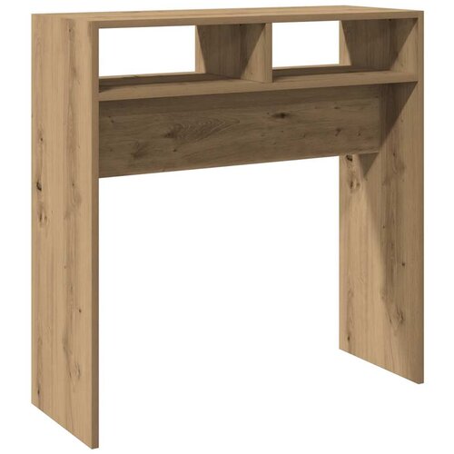 Maison Chic konzolna miza - miza ob steni artisan hrast 78x30x80 cm inženirski les, (21785760) Slike