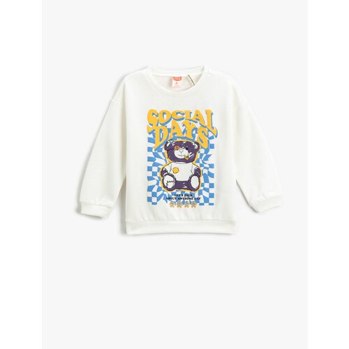 Koton Sweatshirt - Ecru - Regular Slike