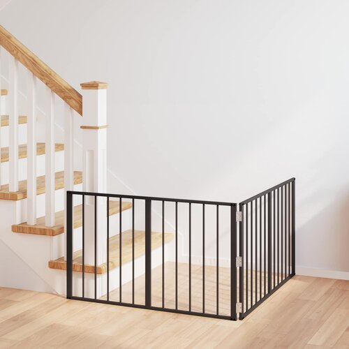  Vrata za pse 2 pcs Crna 100 x 60 cm Cinkani čelik Cene