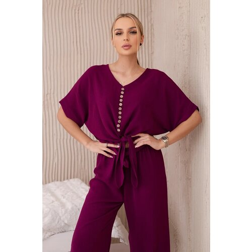 Kesi Women's set top with trousers - plum Slike