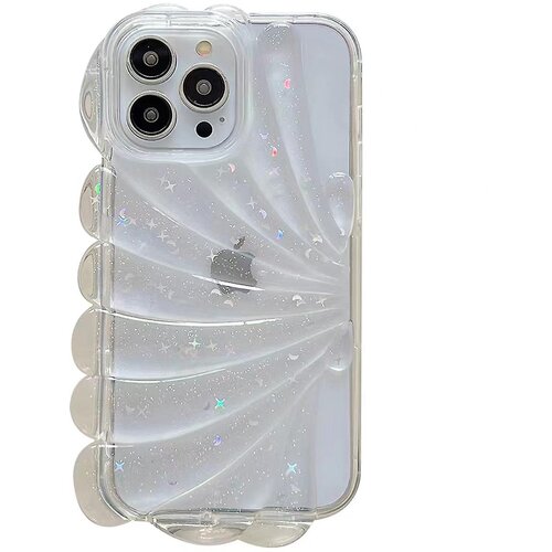 INORCO Za iPhone 14 Pro Max Sparkly Star epoksidna torbica za telefon, mehka TPU, srčkan 3D morski ovitek proti zdrsu, (22033755) Cene
