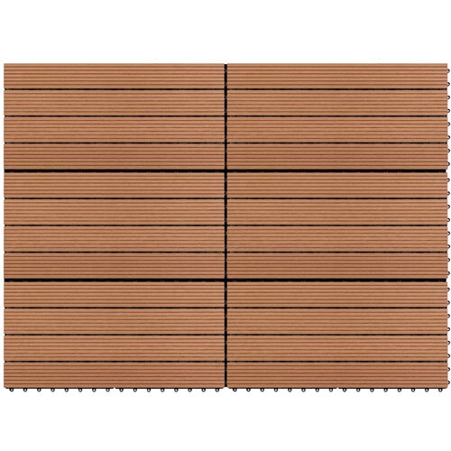vidaXL Pločice od WPC-a 60 x 30 cm 6 kom 1 m² smeđe Cijene