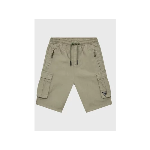 Guess Kratke hlače iz tkanine L2RD01 D3XN0 Zelena Regular Fit
