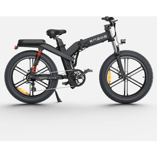 ENGWE X26 26-palčna zložljiva debela pnevmatika, električno kolo, 1000 w motor, 48 v, 19,2 ah in 10 ah, dvojna baterija, 25 km/h, trojno vzmetenje - črna, (21337268) Cene