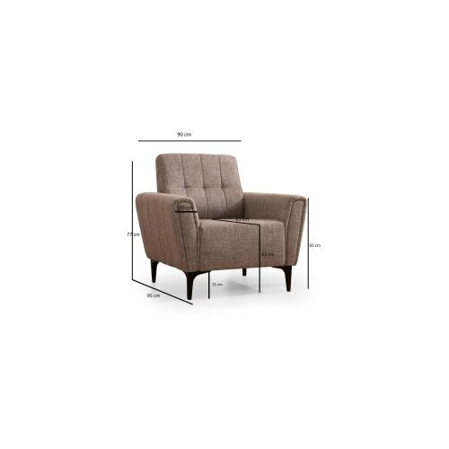 Atelier Del Sofa Fotelja Hamlet 95x77x90cm Svijetlosmeđa Slike