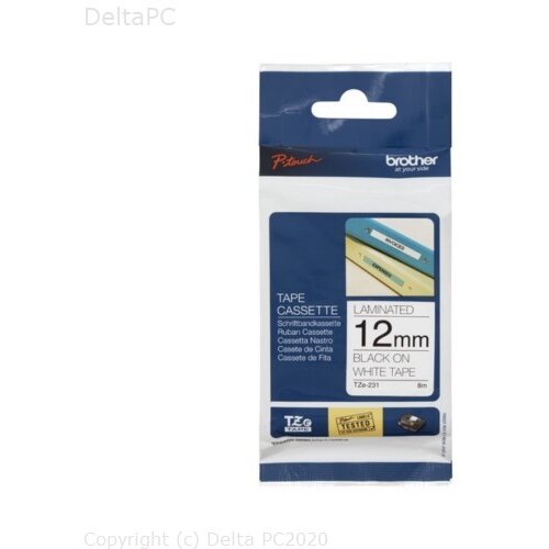 Pot TRAKA TZE-FX231 12mm crno na bijelo Cijene