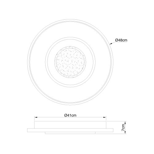 Globo 48552D - led prigu&amp;scaron;iva stropna svetiljka brienna LED/36W/230V + daljinski upravljač Slike