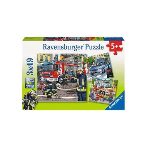 Ravensburger Puzzle - Pomočniki v stiski, 3 x 49 kosov