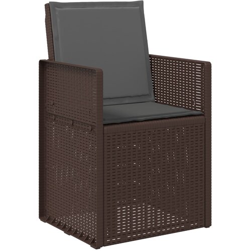  Vrtni set za objed s jastukom 9 pcs Smeđa i antracit PP Slike