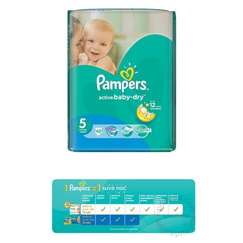 Pampers pelene Active Baby Dry 5 VP (42) 4135 Slike
