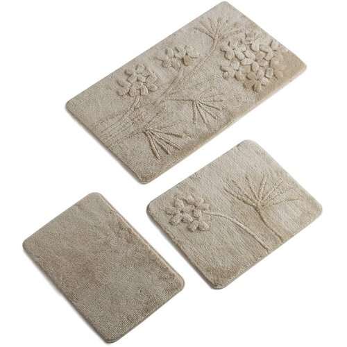 Chilai Home by Alessia set od 3 bež otirača za kupaonicu Flowers Slike