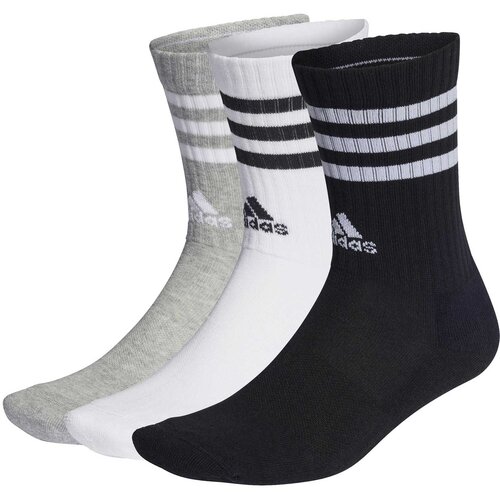 Adidas Sportske čarape '3-Stripes Cushioned Crew ' siva melange / crna / bijela Cijene