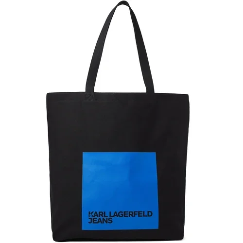 KARL LAGERFELD JEANS Nakupovalna torba modra / črna