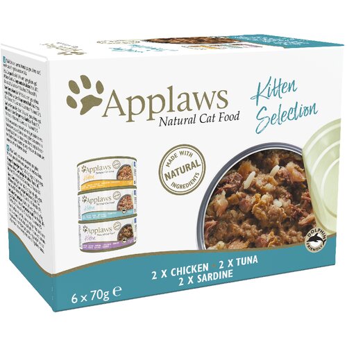 Applaws Kitten konzerve multi pakiranje 6 x 70 g - Miješano pakiranje: sardine, piletina, tunjevina Cijene