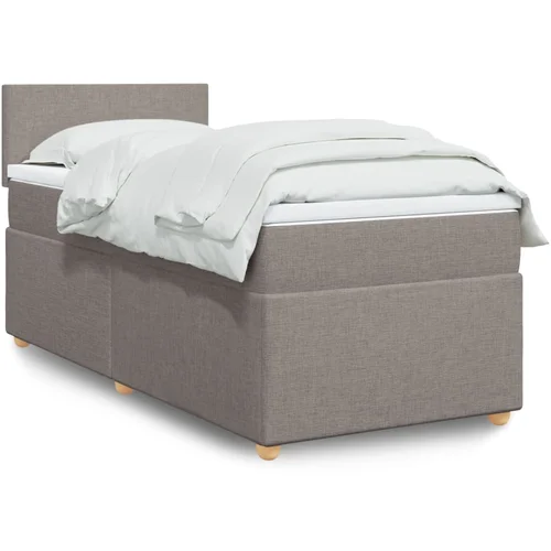  The Living Store Box spring postelja z vzmetnico taupe 100x200 cm blago - Box Spring Postelja, (21516731)