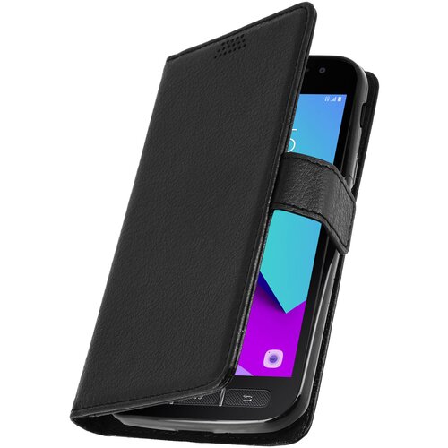AVIZAR Preklopna torbica denarnica, tanek ovitek za Samsung Galaxy Xcover 4, silikonsko ohi&scaron;je &ndash; Črna, (20526982) Cene