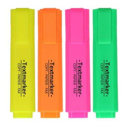 TIP Spirit: Textmarker 4-delni komplet neon označevalcev teksta z odrezano konico 1-4mm Slike