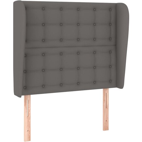 Maison Chic Vzglavna omarica - Nočna omarica - Posteljna omarica z ušesi sivo 93x23x118/128 cm umetno usnje, (21710112) Cene