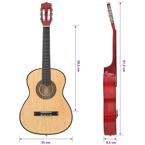  Klasična gitara za početnike i djecu 3/4 36&amp;quot; od drva lipe Slike