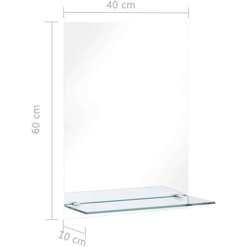 VidaXL zidno ogledalo s policom 40 x 60 cm od kaljenog stakla Slike