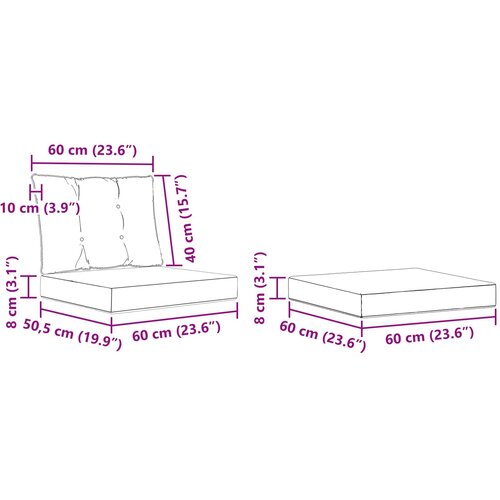  Set vanjskih sofa 6 kom. Prirodna i bež Smeđa 245 x 122,5 x 73 cm Slike