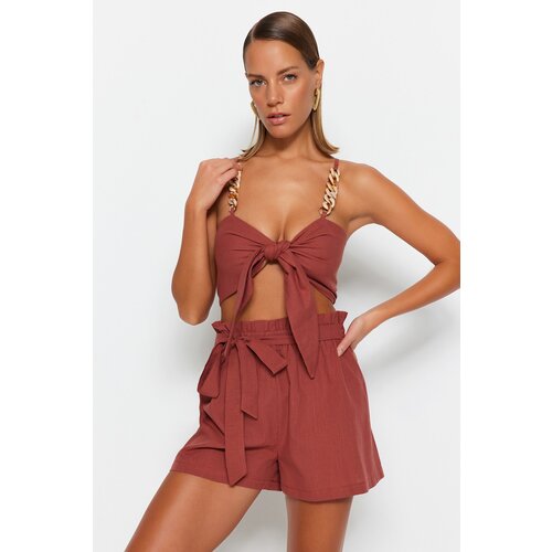 Trendyol Two-Piece Set - Brown - Regular fit Slike