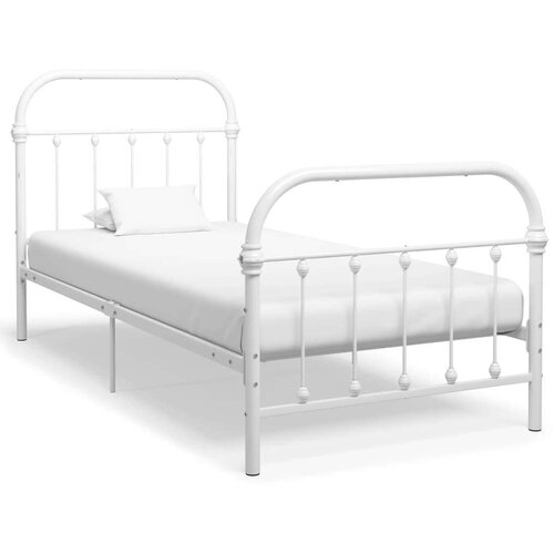 vidaXL Okvir za krevet bijeli metalni 90 x 200 cm Cene