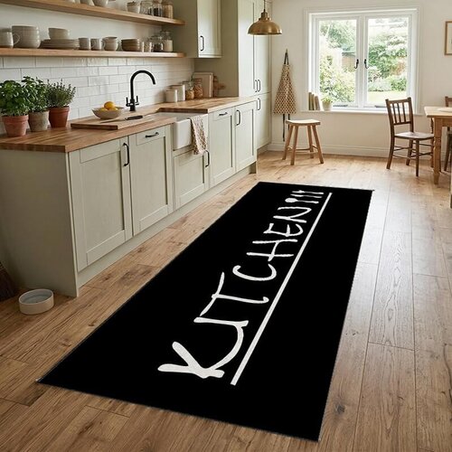  staza za kuhinju 80x160cm sa gumenom podlogom &ndash; kitchen, crna, VKG-009 Cene