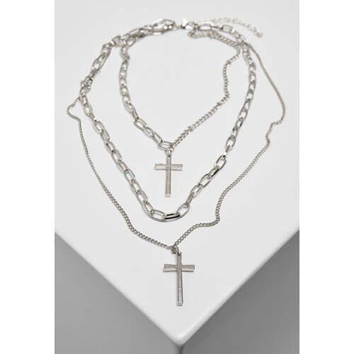Urban Classics Accessoires Silver necklace with cross layering Cene