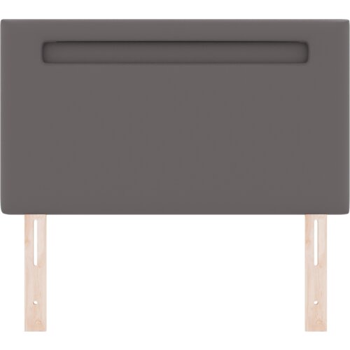  Naslon za glavu Plain Design Sivi 100 cm Umjetna koža Slike