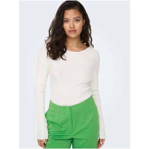 Only White sweater with opening at back Emmy - Women Slike