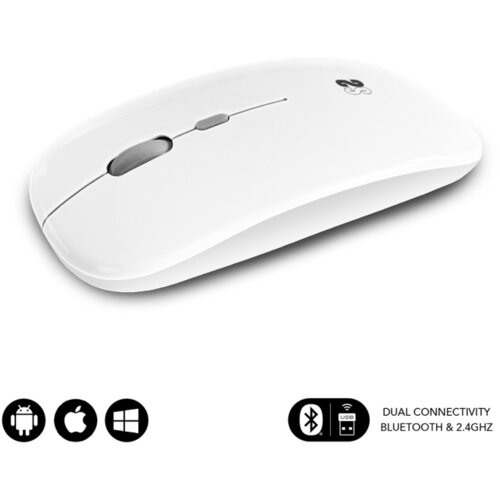 Subblim raton dual flat mouse white polivanje, (21580370) Cene