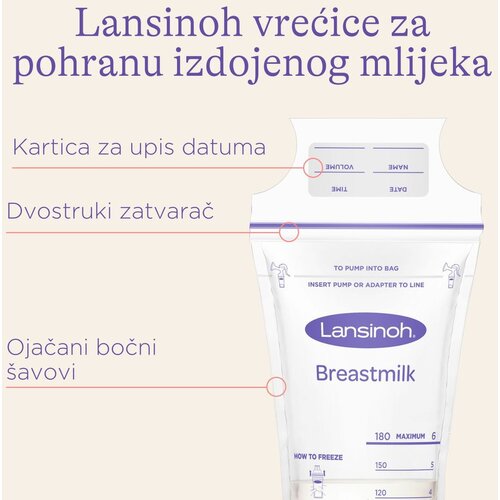 Lansinoh vrećice za pohranu izdojenog mlijeka - 25 kom Slike