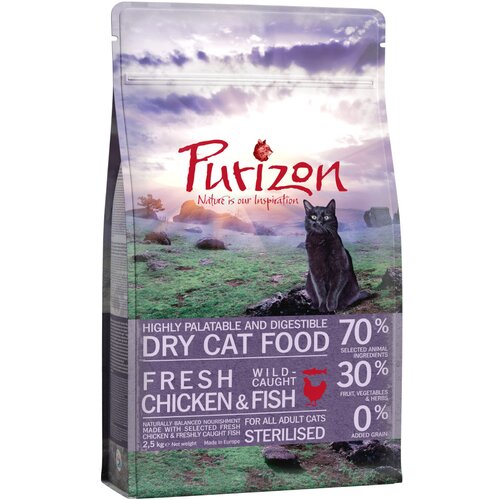 Purizon Adult Sterilised piščanec & riba - brez žit - 2,5 kg Cene