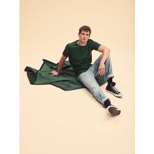 Fruit Of The Loom Zielona koszulka męska Iconic 195 Ringspun Premium Slike
