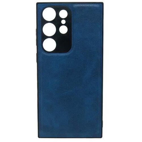  Maska za telefon LEATHER CASE za Samsung S23 Ultra, Teget Cene