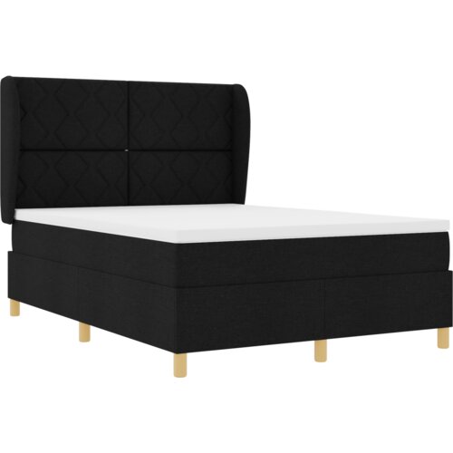  Okvir kreveta s madracem Crna 140x200 cm Tkanina Slike