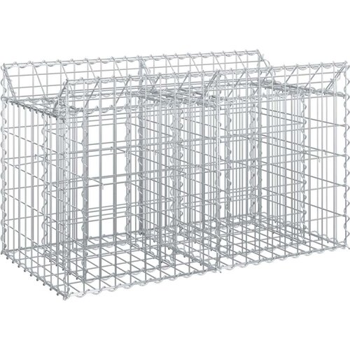  Gabionski uzdignuti krevet Srebrno 100 x 50 x 60 cm - 100 x 50 x 60 cm Cijene